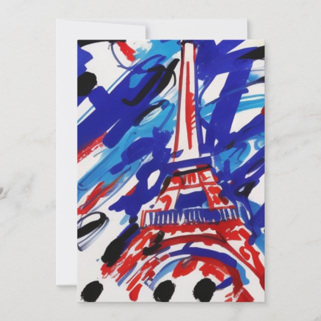 Eiffel Tower Holiday Card (Front)