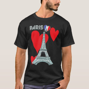 Eiffel Tower I Love Paris France Souvenir French T-Shirt