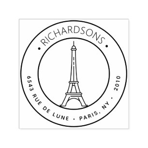 Eiffel Tower Icon Return Address Self-inking Stamp