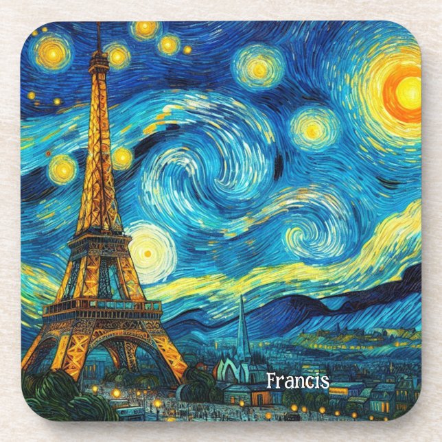 Eiffel Tower Impressionism Coaster (Front)