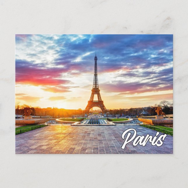 Eiffel Tower In Beautiful Paris, France Postcard (Front)