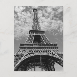 Eiffel Tower in black and white Postcard
