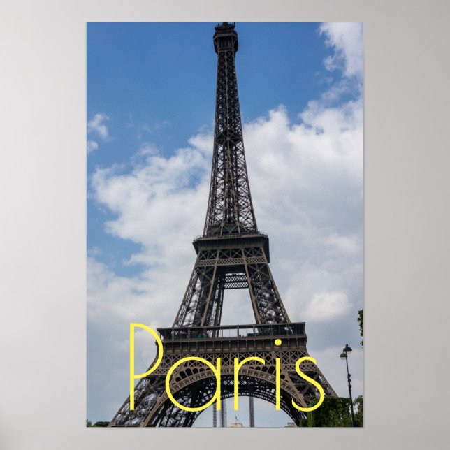 Eiffel Tower in Paris Artwork France Travel Poster (Front)
