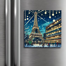 Eiffel Tower in Paris, France at Christmas time
