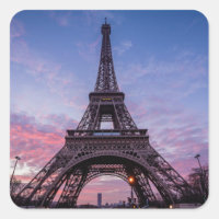 Eiffel Tower in Paris, France Pink Purple