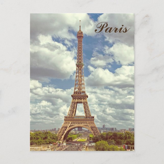 Eiffel Tower in Paris Postcard (Front)