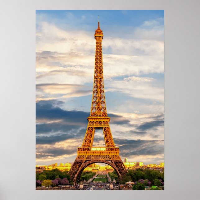 eiffel tower in paris, the city of love poster (Front)