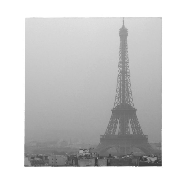Eiffel Tower in the mist Notepad (Front)