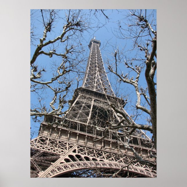 Eiffel Tower in Winter Poster (Front)