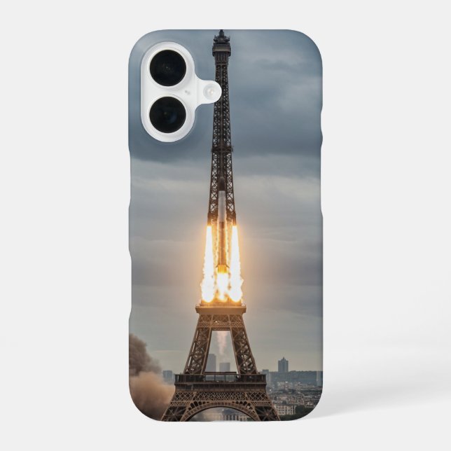 Eiffel Tower iPhone 16 Case (Back)