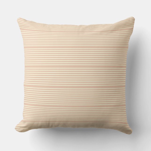 Eiffel tower J'adore Paris pink white stripes Outdoor Pillow (Front)