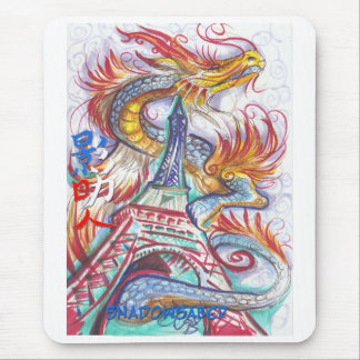 Eiffel Tower light Dragon and Hope Mouse Pad