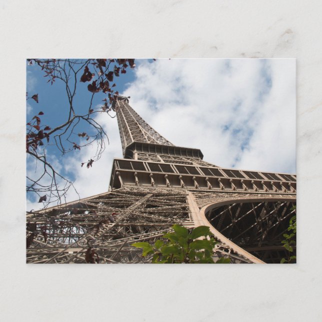 Eiffel Tower Majesty: Paris from Below Postcard (Front)