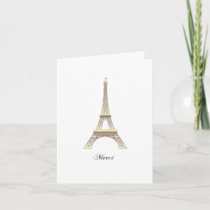 Eiffel Tower Merci note card