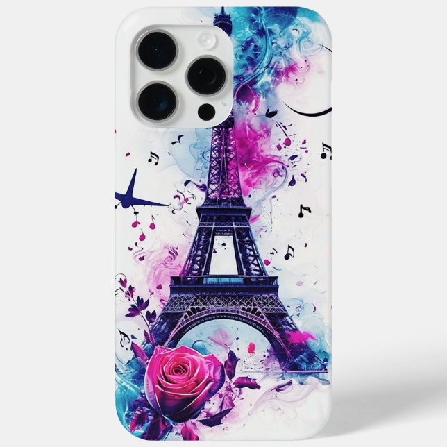 Eiffel Tower & Music Case-Mate iPhone Case (Back)