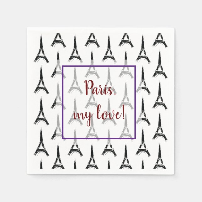 Eiffel Tower Napkin (Front)