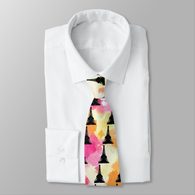Eiffel Tower Necktie (Tied)