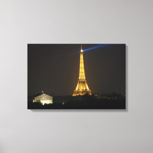 Eiffel Tower night Canvas Print
