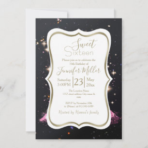 Eiffel Tower Night Moon           Invitation