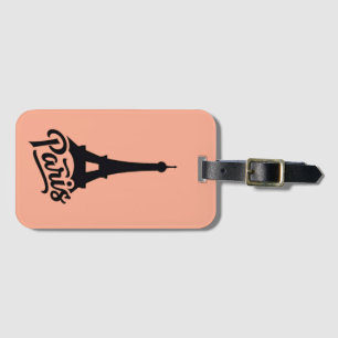 Eiffel Tower of Paris (France) black Luggage Tag