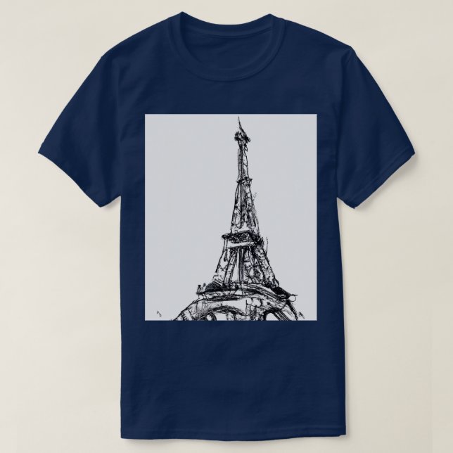 Eiffel Tower Painting 1 T-Shirt (Design Front)