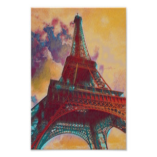 Eiffel Tower Painting Photo Print