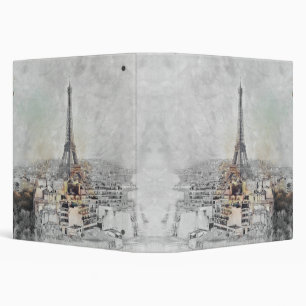 Eiffel Tower Paris 3-Ring Binder – Classic French 