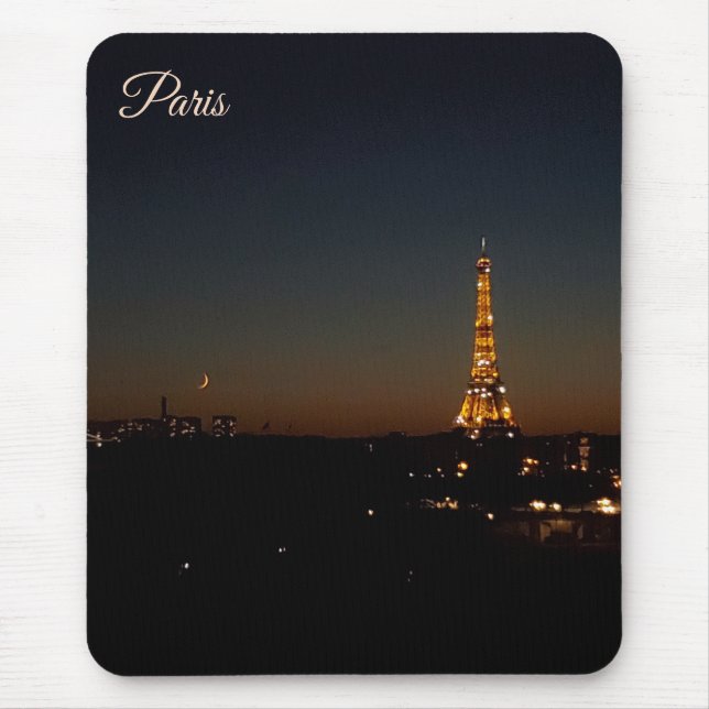 Eiffel Tower Paris at Sunset Mouse Pad (Front)