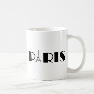 Eiffel Tower Paris Black & White Coffee Mug