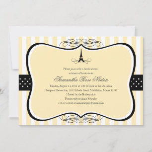 Eiffel Tower Paris Bridal Shower Invitation