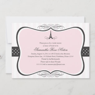 Eiffel Tower Paris Bridal Shower Invitation