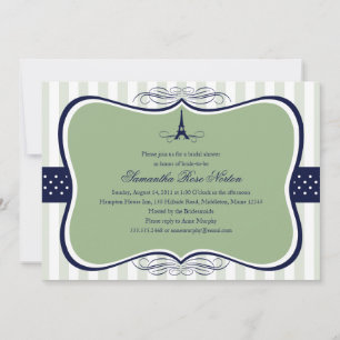 Eiffel Tower Paris Bridal Shower Invitation