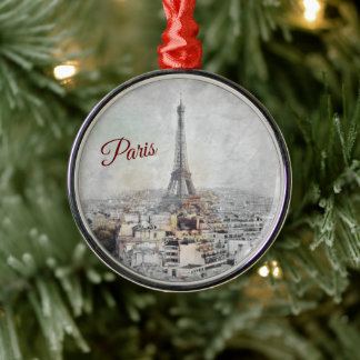 Eiffel Tower Paris Christmas Ornament | Elegant