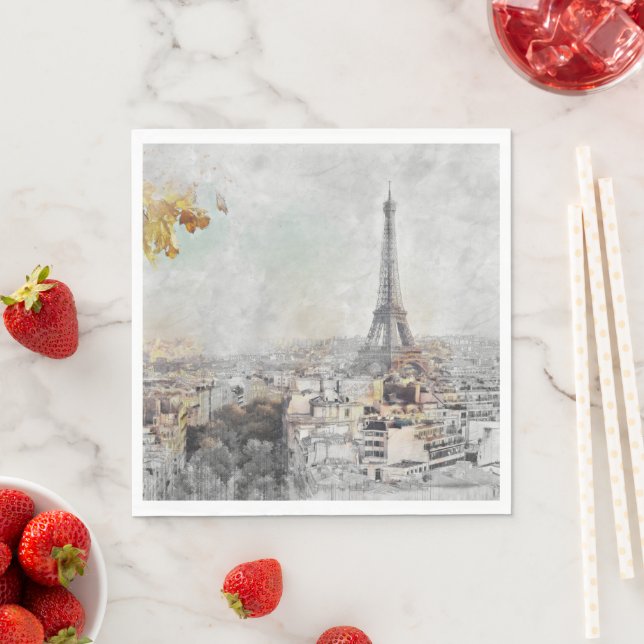 Eiffel Tower Paris Cloth Napkins – Romantic France (Insitu)