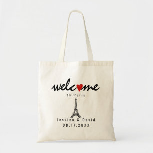 Eiffel Tower Paris destination wedding welcome Tote Bag