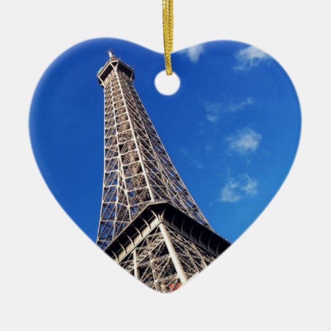 Eiffel Tower Paris Europe Travel Ceramic Ornament (Front)