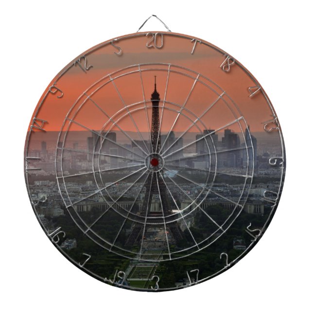 Eiffel Tower Paris Europe Travel Dartboard (Front)