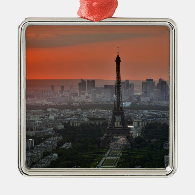 Eiffel Tower Paris Europe Travel Metal Ornament (Front)
