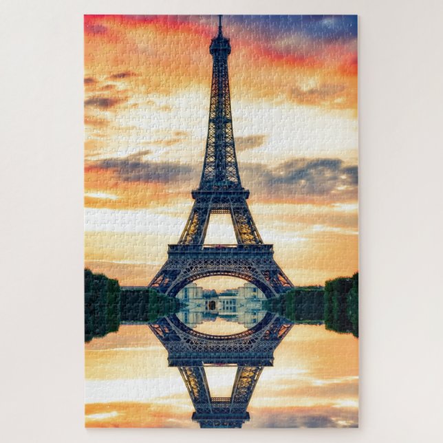 Eiffel Tower Paris Europe Travel Photo Jigsaw Puzzle (Vertical)