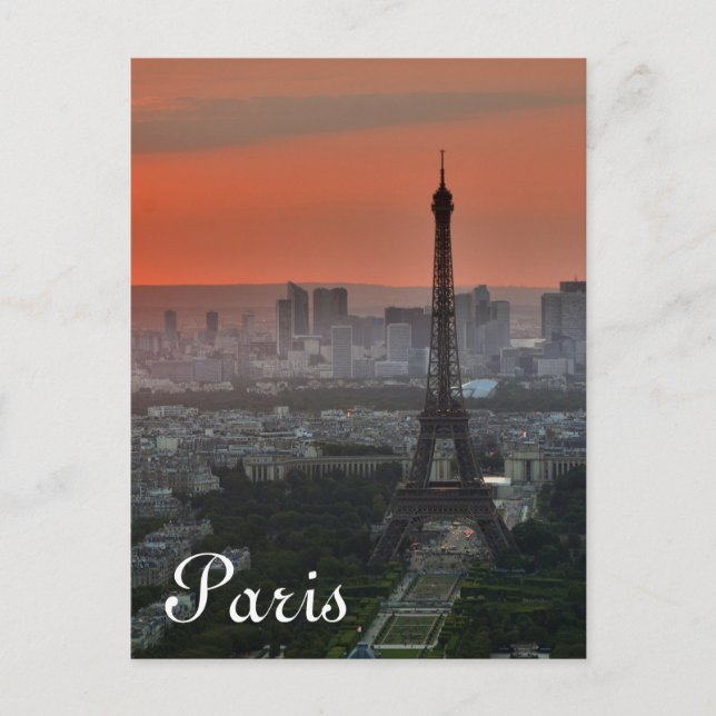 Eiffel Tower Paris Europe Travel Postcard (Front)