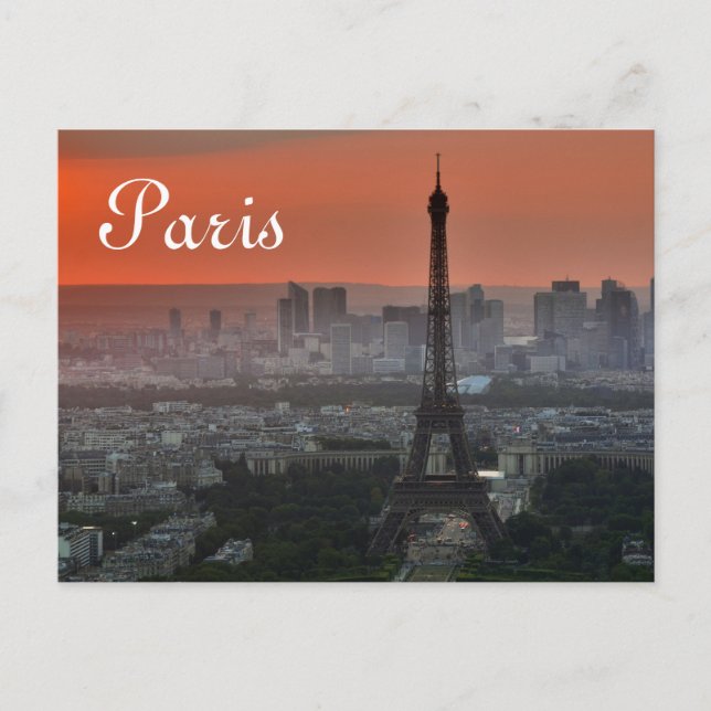 Eiffel Tower Paris Europe Travel Postcard (Front)