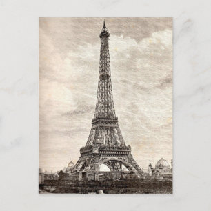 Eiffel Tower Paris France 1889 Postcard