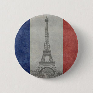 Eiffel tower, Paris France 2 Inch Round Button