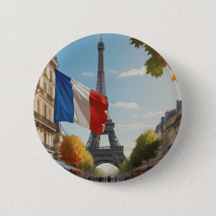 Eiffel tower - Paris - France 2 Inch Round Button