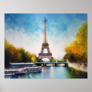 Eiffel Tower Paris France Art Print Poster