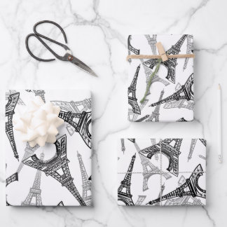 Eiffel Tower Paris France Design Wrapping Paper Sheet