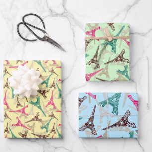 Eiffel Tower Paris France Design Wrapping Paper Sheet