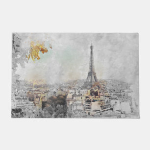 Eiffel Tower Paris France Doormat   Iconic Land