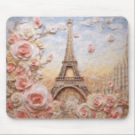 Eiffel Tower Paris France French Pink Floral Mouse Pad<br><div class="desc">Eiffel Tower Paris France French Pink Floral Mouse Pad features a stylish modern 3D design with the Eiffel Tower in Paris accented with pink flowers. Perfect as a gift for family and friends for birthday,  Christmas,  holidays and more or for mom for Mother's Day. Designed by Evco Studio www.zazzle.com/store/evcostudio</div>