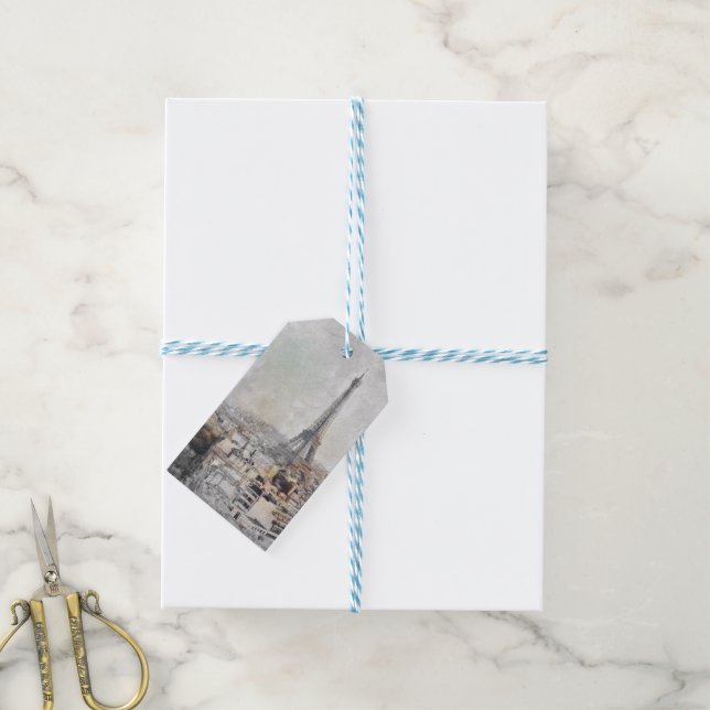 Eiffel Tower. Paris, France  Gift Tags (With Twine)